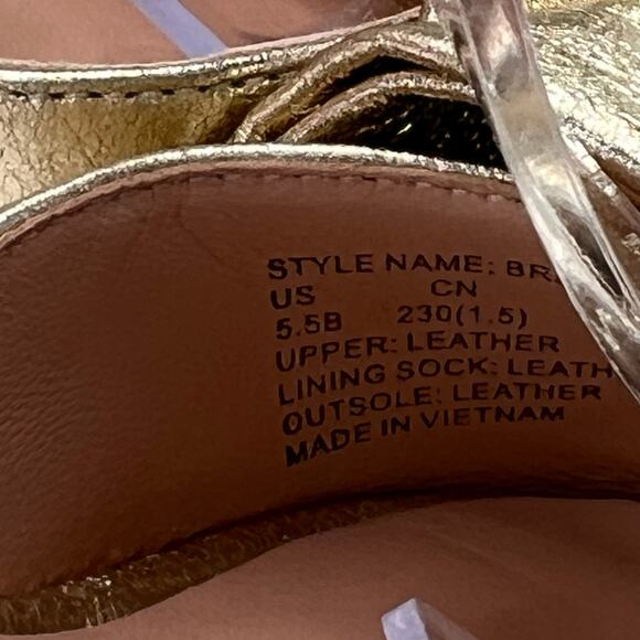 Kate Spade Bridal Bow Leather Heeled Pumps Pale Gold K1004 Women's 5.5B NWB - Picture 10 of 11